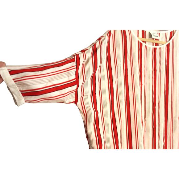 Karen by Simonsen Red & White Striped Oversized Top sz 38 (M) WT1 - Picture 3 of 5